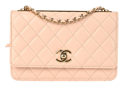 Trendy CC Wallet On Chain, £2,100, Handbags, Pink, Leather, Front view